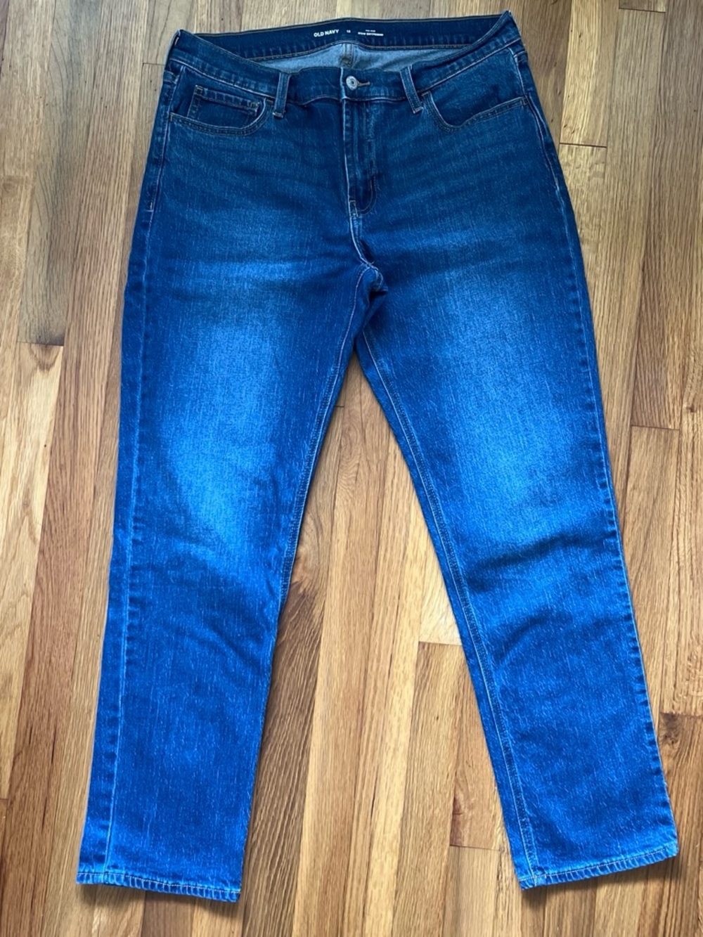 Old Navy Women's Boyfriend Jeans in Dark Blue Denim